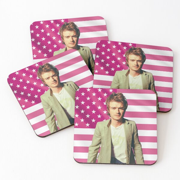 Item preview, Joe Keery Steve Harrington Pink Flag designed and sold by lavndershrtdays.