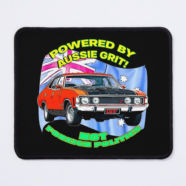 Item preview, Powered by Aussie Grit – XA Falcon GT Classic Car Cartoon Design designed and sold by Michael van der Hoorn.