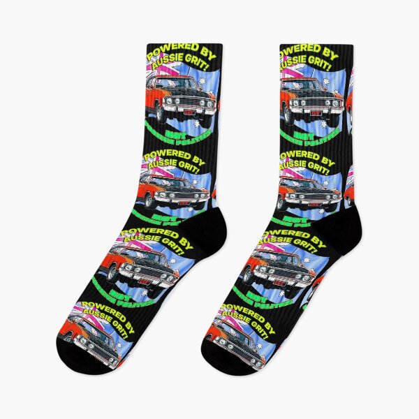 Item preview, Powered by Aussie Grit – XA Falcon GT Classic Car Cartoon Design designed and sold by Michael van der Hoorn.