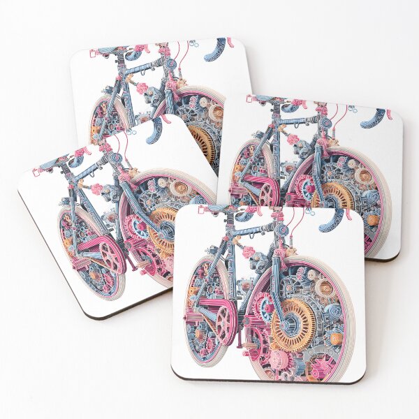 Item preview, Gear Bicycle Illustration - Mechanical Art Print designed and sold by DanielY01.