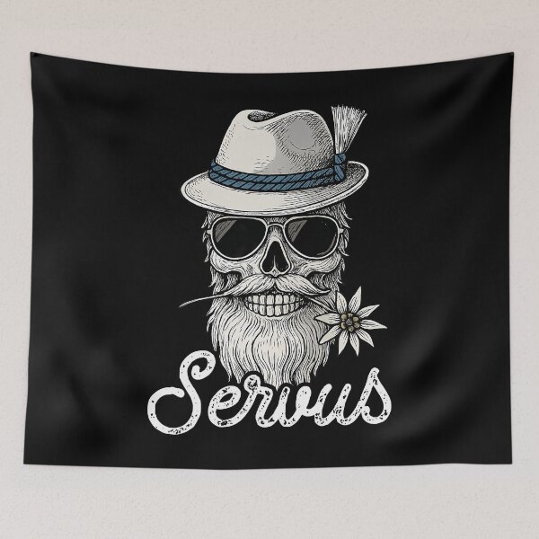 Item preview, Servus Skull Bavaria Festival Leather Trousers designed and sold by RosaliaAmber.