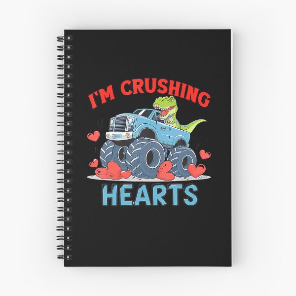 Item preview, Hearts Crusher Monster Truck Crushing A Red Heart Valentine designed and sold by EarlineRenee.
