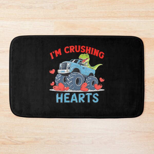 Item preview, Hearts Crusher Monster Truck Crushing A Red Heart Valentine designed and sold by EarlineRenee.