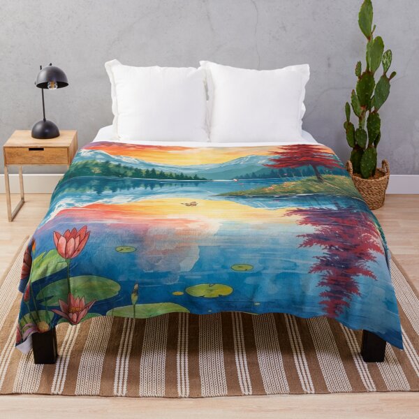 Item preview, Tranquil Lake with Reflective Mountains designed and sold by Modern-Tropical.