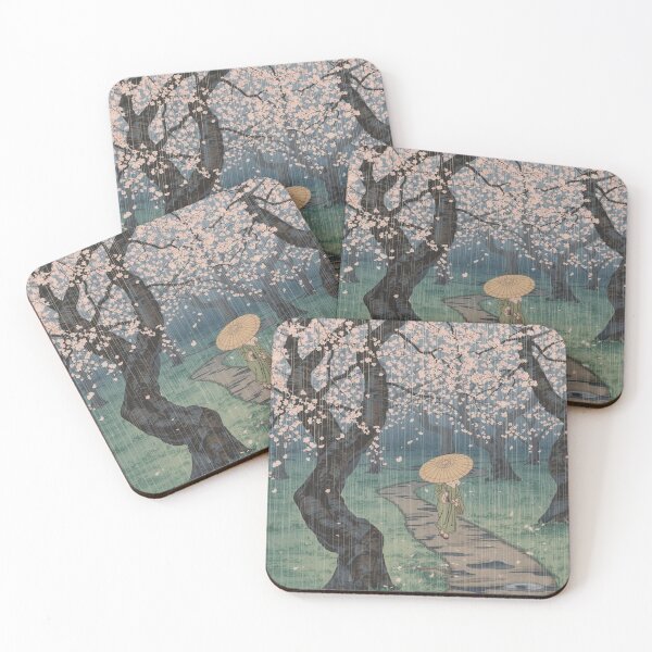 Item preview, Stormy Blossom Downpour – Dramatic Ukiyo-e Plum Grove in Spring Rain designed and sold by Vandy Fullam.