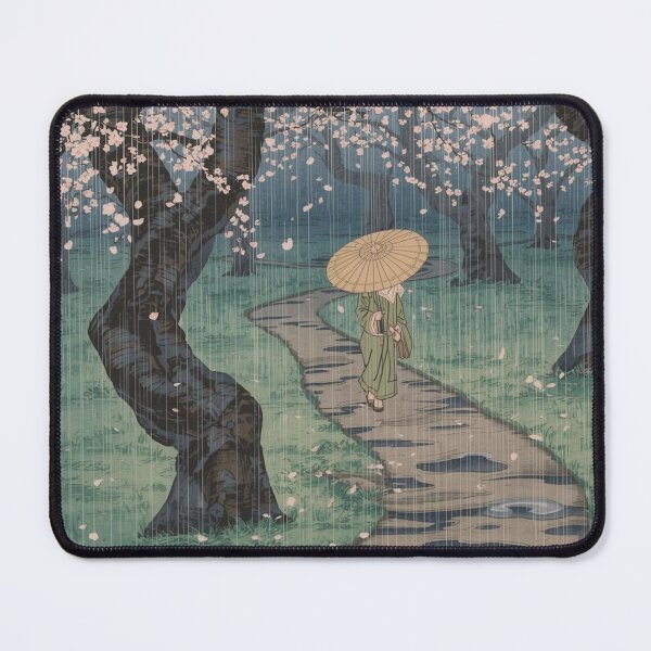 Item preview, Stormy Blossom Downpour – Dramatic Ukiyo-e Plum Grove in Spring Rain designed and sold by Vandy Fullam.