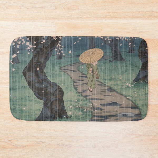 Item preview, Stormy Blossom Downpour – Dramatic Ukiyo-e Plum Grove in Spring Rain designed and sold by Vandy Fullam.
