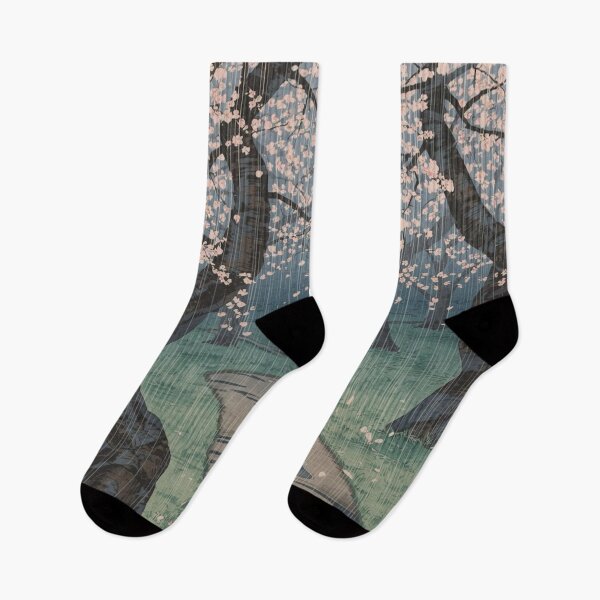 Item preview, Stormy Blossom Downpour – Dramatic Ukiyo-e Plum Grove in Spring Rain designed and sold by Vandy Fullam.