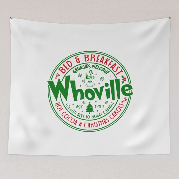 Item preview, Grinch Bed And Breakfast Vintage Christmas Vacation Logo designed and sold by Anaya Jovani.