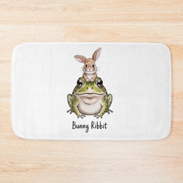 Item preview, Bunny Rabbit On A Frog Cottagecore Pastel Watercolor Animal designed and sold by Moxizz.