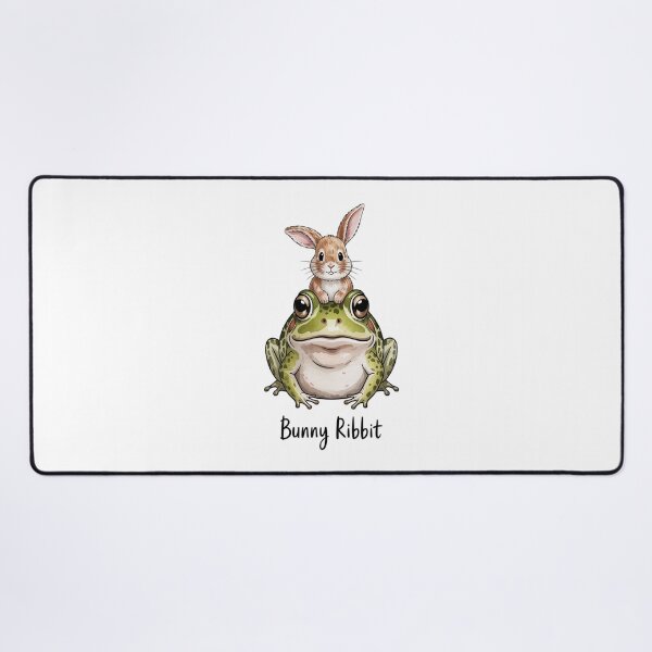Item preview, Bunny Rabbit On A Frog Cottagecore Pastel Watercolor Animal designed and sold by Moxizz.