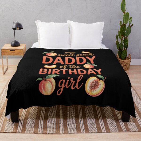 Item preview, Daddy Birthday Girl One Sweet Peach Peachy Birthday Party designed and sold by Moxizz.
