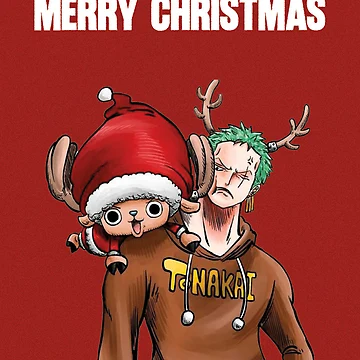 Zoro and Chopper Tonakai: One Piece Christmas Card | Merry