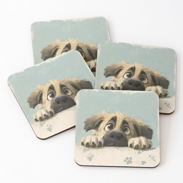 Item preview, Pyrenean Mastiff Peeking over Wall 01 designed and sold by Elisabeth Lucas.