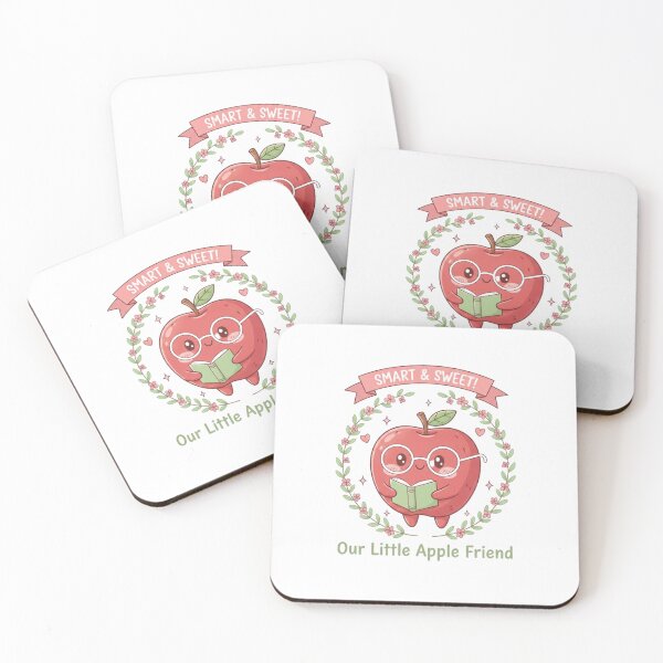 Item preview, )  Cute Apple Character – Smart & Sweet Kawaii Reading Apple designed and sold by Sksticker991.