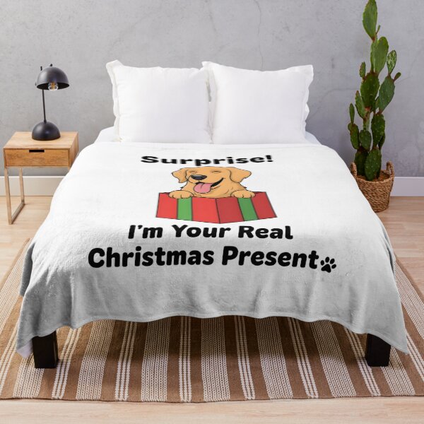 Artikelvorschau, Niedlicher Golden-Retriever-Weihnachtsgeschenk-Überraschung entworfen und verkauft von Inkspire House.