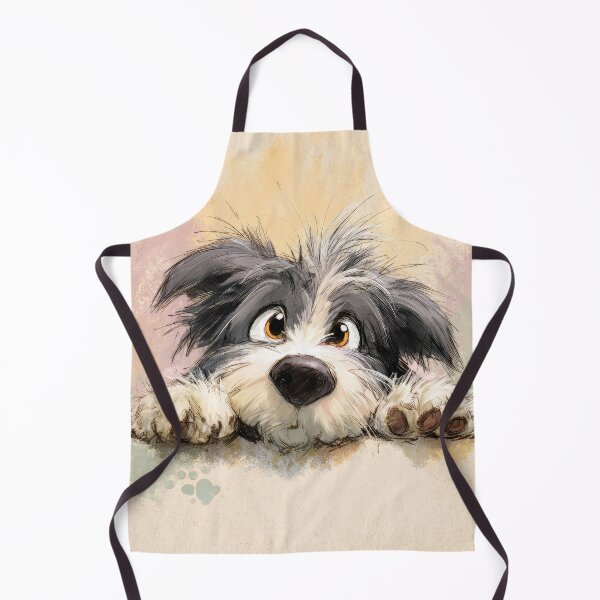 Item preview, Pyrenean Sheepdog Peeking over Wall 01 designed and sold by Elisabeth Lucas.