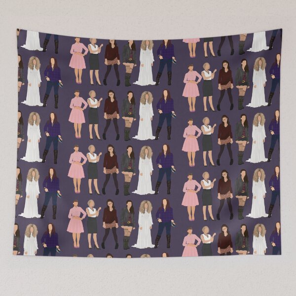 Item preview, Group Hand drawn Helena Sarah cosima Alison Siobhan and Rachel Orphan Black Faceless portrait cartoon designed and sold by Lumennyxart.