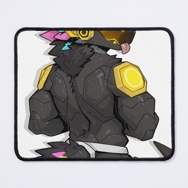 Item preview, Playful Muscular LGBT Protogen Cyborg Rear View designed and sold by KaMow.