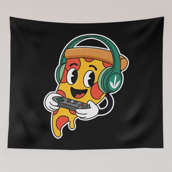 Item preview, Pizza With Headset Funny Pizza Playing Video Games designed and sold by AlanaKaren.