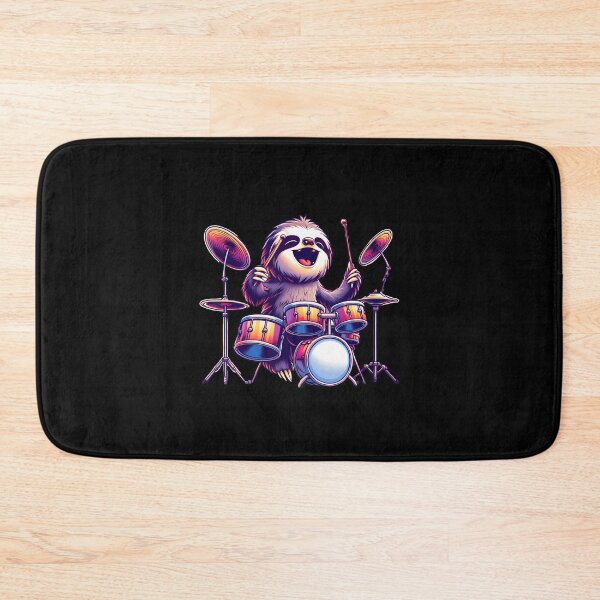 Item preview, Cute Sloth Playing Drums Sloths Drummer Music designed and sold by MarionCharleen.