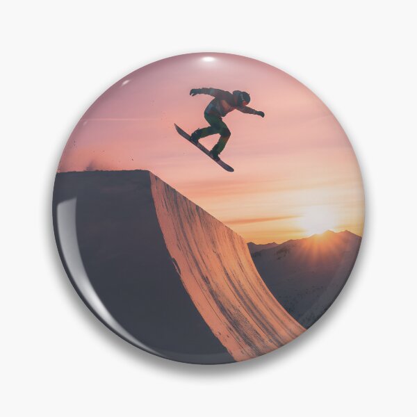 Item preview, Snowboarder Jumping Off a Halfpipe at Sunset designed and sold by homydesign.