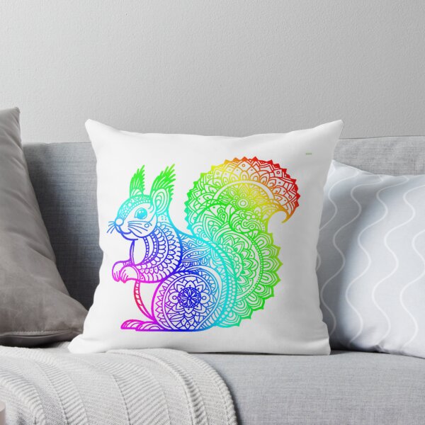 Item preview, rainbow mandala squirrel  designed and sold by jackson art station .