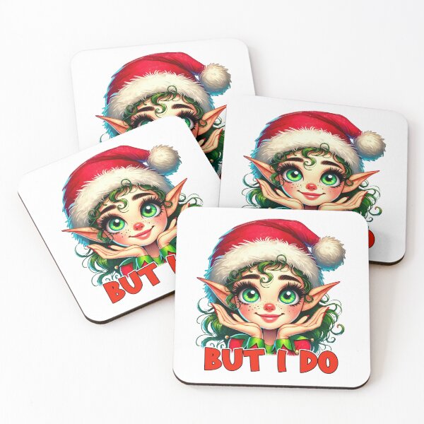 Item preview, Cute Christmas Elf Illustration – Funny Holiday “But I Do” Design designed and sold by TshirtMyMom.
