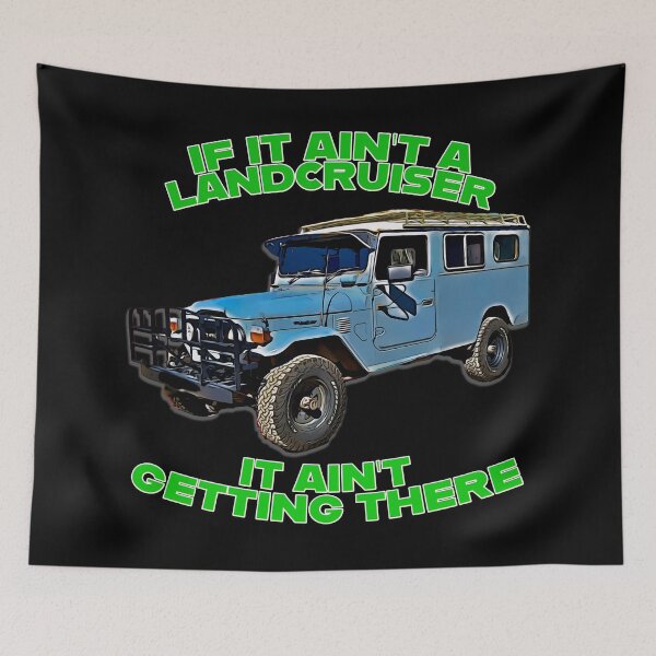 Item preview, Classic LandCruiser Troopy Cartoon Art If It Ain’t a LandCruiser It Ain’t Getting There designed and sold by Michael van der Hoorn.
