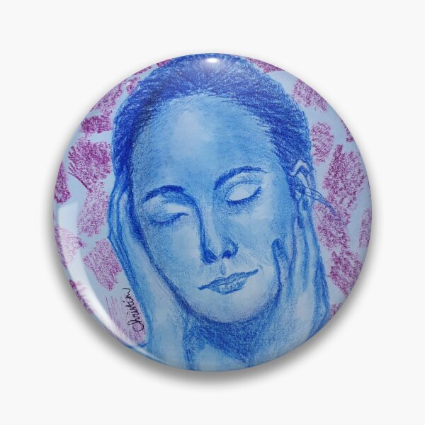 Item preview, Beautiful woman in blue designed and sold by tintingouw.