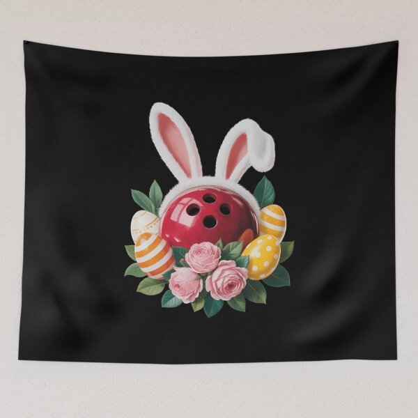 Item preview, Bowling Easter Bunny Egg 2026 Rabbit Flowers Pascha Bowler designed and sold by VENOM0RIOT.