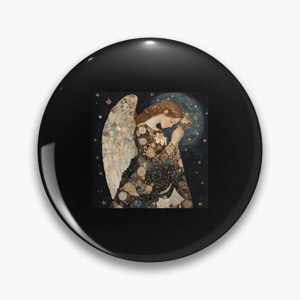 Item preview, Astral Angel – Celestial Art In Klimt-Inspired Style designed and sold by qobwyihvrj29.