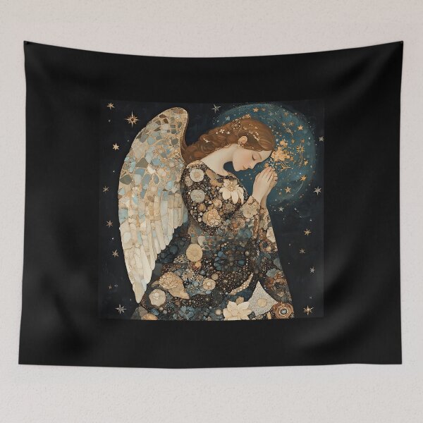 Item preview, Astral Angel – Celestial Art In Klimt-Inspired Style designed and sold by qobwyihvrj29.