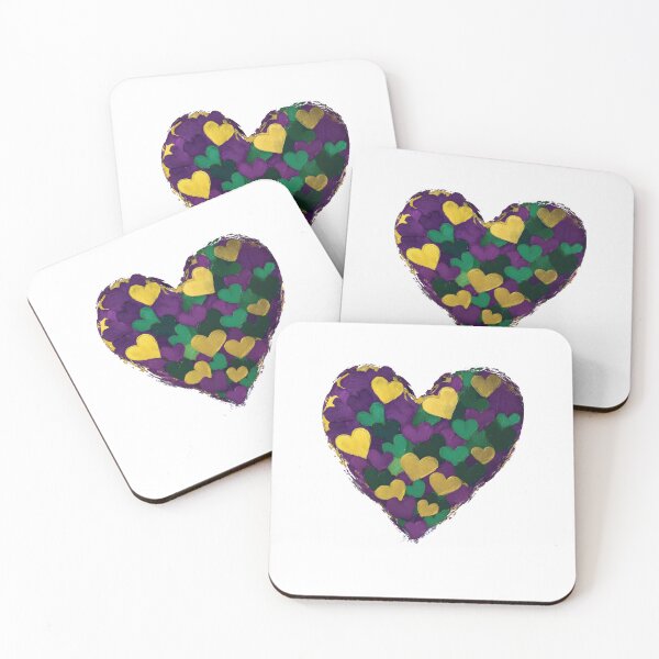 Item preview, Mardi Gras Heart Brushstroke designed and sold by Pechkinpavelpas.