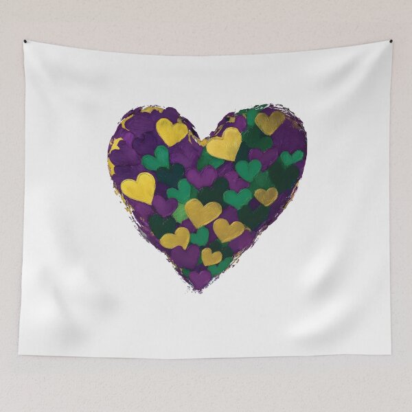 Item preview, Mardi Gras Heart Brushstroke designed and sold by Pechkinpavelpas.