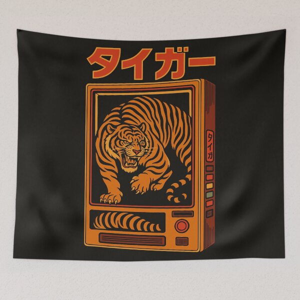 Item preview, Roaring Tiger Television - 90s Graphic Style designed and sold by Teeseas Wave.