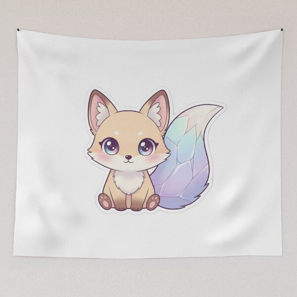 Item preview, Kawaii Magic Fox – Cute Crystal Tail Fox designed and sold by Serge-Design.
