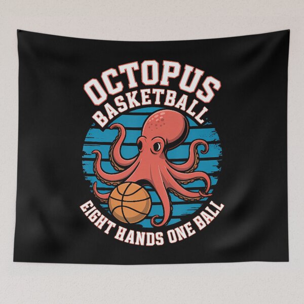 Item preview, Octopus Basketball Gang Eight Hands One Ball designed and sold by AlanaKaren.