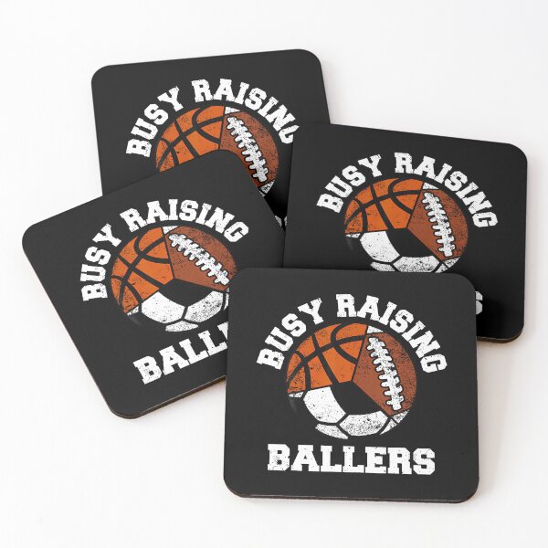 Item preview, Busy Raising Ballers Funny Football Soccer Basketball Mom designed and sold by TerriMichelle.