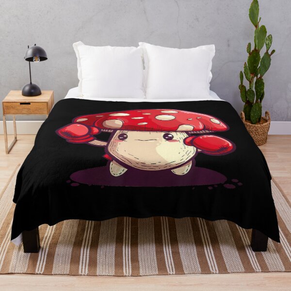 Item preview, Cute Brave Mushroom With Boxing Gloves For Fungus Lovers designed and sold by EstherDiane.