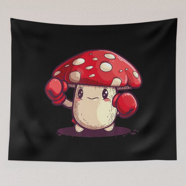 Item preview, Cute Brave Mushroom With Boxing Gloves For Fungus Lovers designed and sold by EstherDiane.