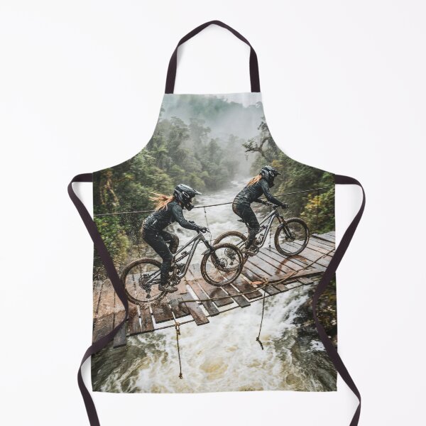 Item preview, Female MTB Riders Racing Over Dangerous Jungle Bridge – Epic Jungle Adrenaline Scene. designed and sold by Hinson MTB Visuals.