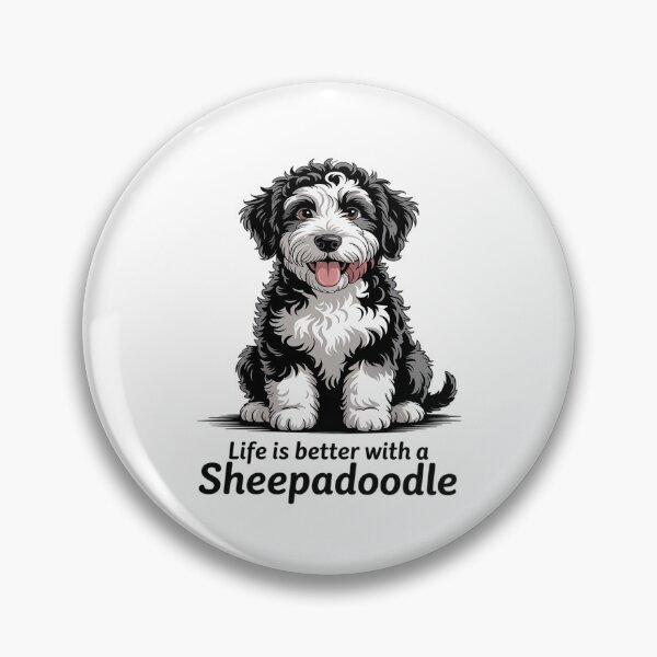 Item preview, Life Is Better With A Sheepadoodle Cut Sheepadoodle Dog designed and sold by DentistLegal.