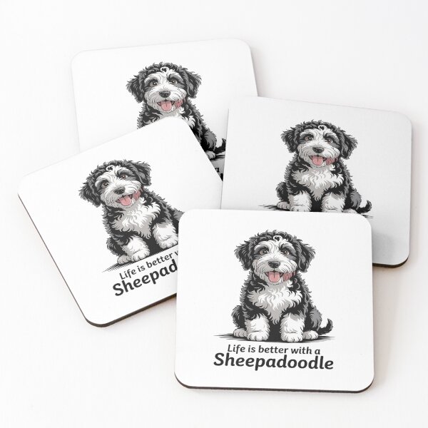 Item preview, Life Is Better With A Sheepadoodle Cut Sheepadoodle Dog designed and sold by DentistLegal.