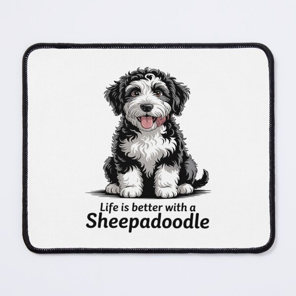 Item preview, Life Is Better With A Sheepadoodle Cut Sheepadoodle Dog designed and sold by DentistLegal.