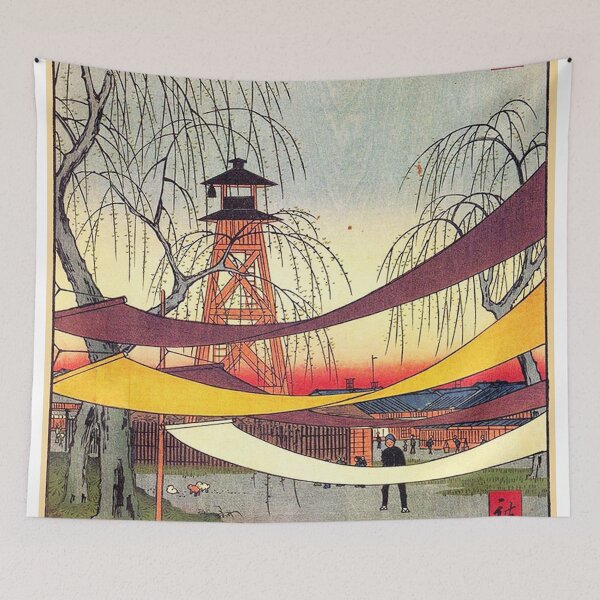 Item preview, HD Hatsune no Baba; Bakurocho, by Utagawa Hiroshige HIGH DEFINITION designed and sold by MINDTHECHERRY.