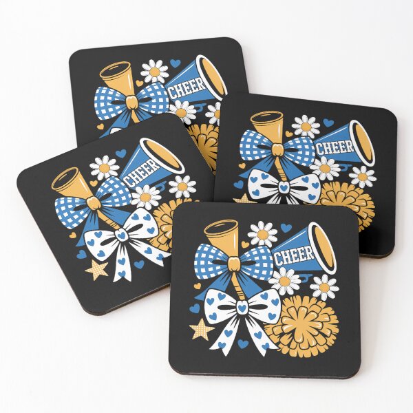 Item preview, Blue & Gold Cheer Football Game Day Coquette Bow designed and sold by VENOM0RIOT.