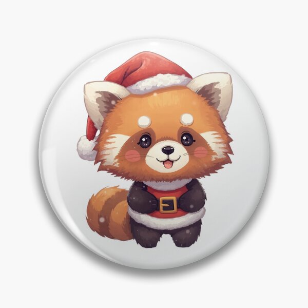 Item preview, Cute Red Panda in Santa Outfit designed and sold by Pikalot.
