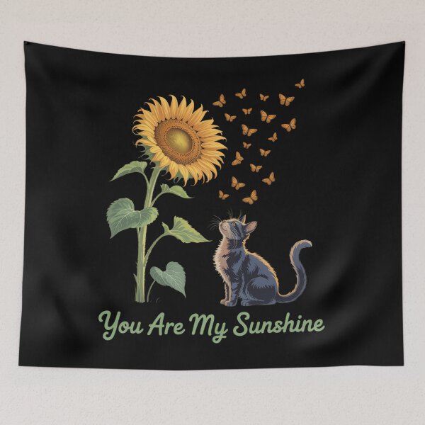 Item preview, Sitting Yellow Kitten Sunflower Fragrance Butterfly designed and sold by DentistLegal.