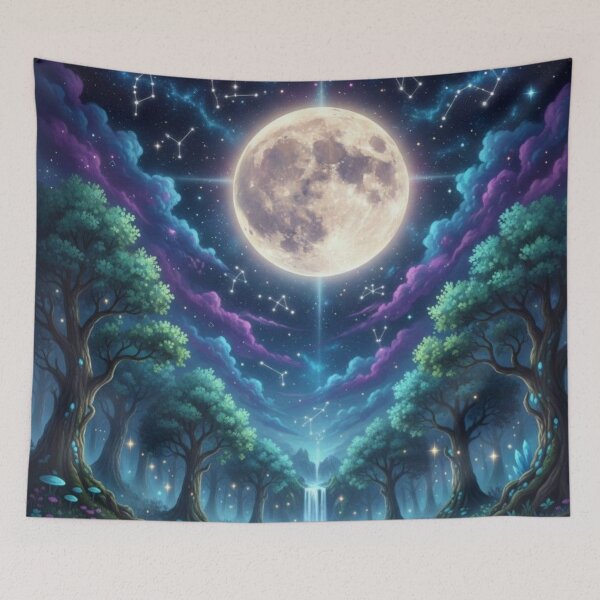Item preview, Moonlit Forest Portal ​Cosmic Nigh Garden designed and sold by ZyVoAli.